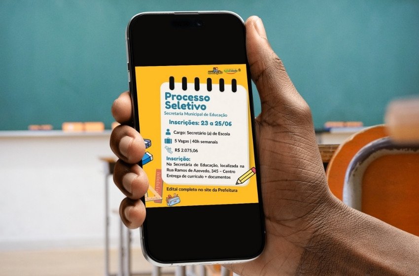 Cosmópolis abre seletivo para secretário de escola com salário de R$ 2 mil